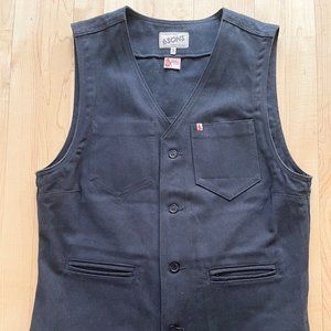 &SONS NAVY LINCOLN WAISTCOAT / VEST NWOT